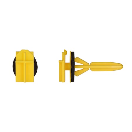 Disco Ylw Rocker Panel Mldg Clips 7/16" Hole 1-3/8" Stem L PK10 15154PK