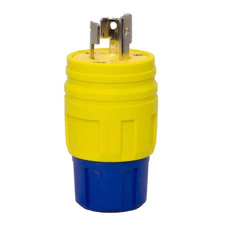 Ericson Straight Blade Plug, 6-20P, 20 A, 250V AC, 2 Pole, Screw Terminals, Grounded 1516-PW6P