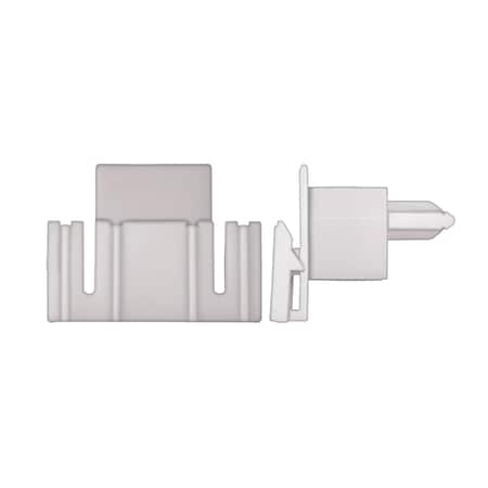 Disco Wht Nyln Rocker Mldg Ret 7/16" Hole 21/32" Stem L PK15 15299PK