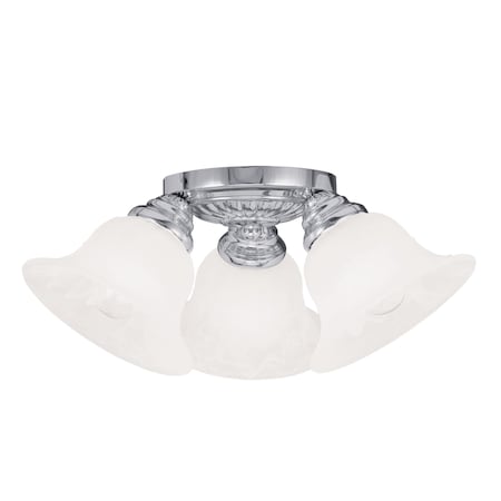 Livex Lighting Edgemont 3 Light Polished Chrome Ceiling 1529-05
