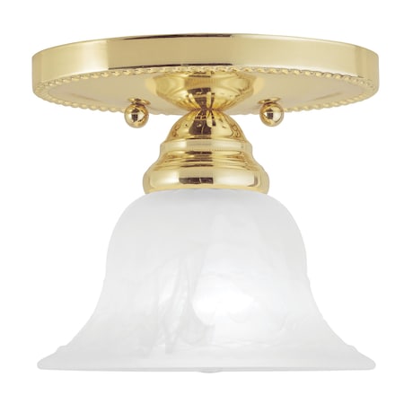 Livex Lighting Edgemont 1 Light Polished Brass Ceiling 1530-02