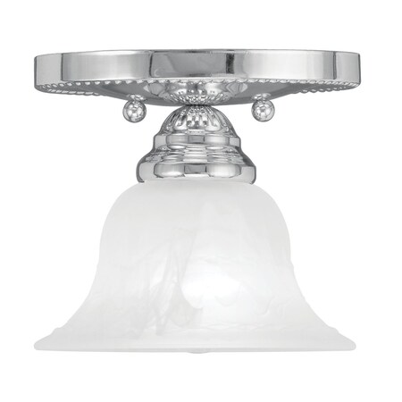 Livex Lighting Edgemont 1 Light Polished Chrome Ceiling 1530-05