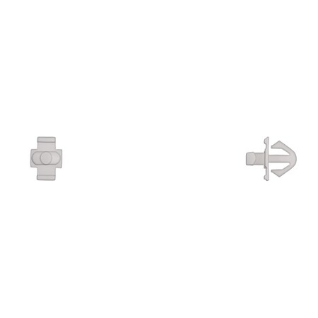 Disco Wht Nyln Door Mldg Ret 8mm Hole 8mm Stem L PK25 15311PK