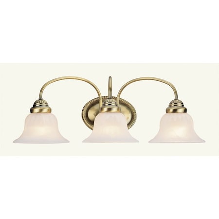 Livex Lighting Edgemont 3 Light Antique Brass Bath Vanity 1533-01