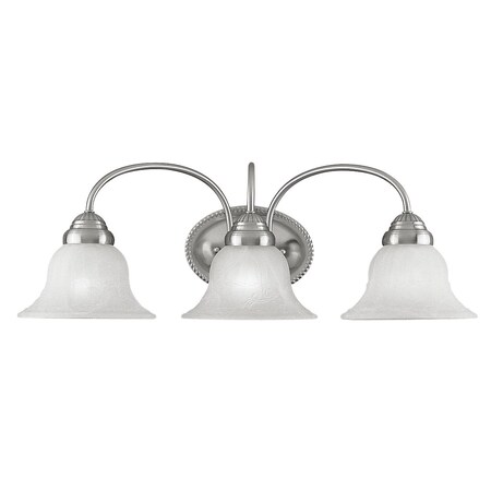 Livex Lighting Edgemont 3 Light Brushed Nickel Bath Vanity 1533-91
