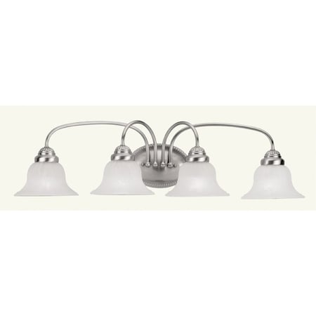 Livex Lighting Edgemont 4 Light Brushed Nickel Bath Vanity 1534-91