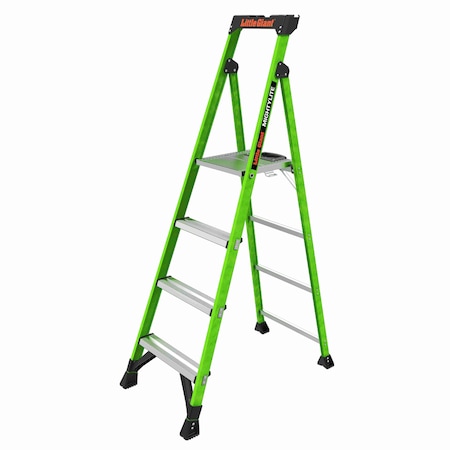Little Giant Ladders 6 ft Fiberglass Platform Stepladder, 300 lb Capacity 15396-001