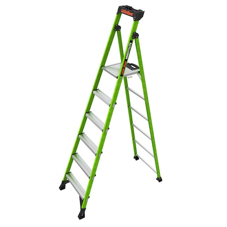 Little Giant Ladders 8 ft Fiberglass Platform Stepladder, 300 lb Capacity 15398-001