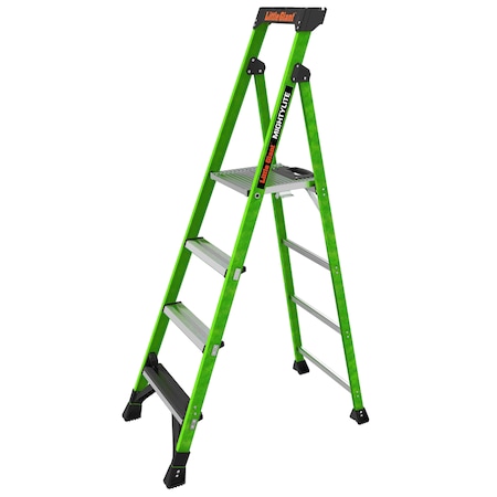 Little Giant Ladders 6 ft Fiberglass Platform Stepladder, 375 lb Capacity 15406-001