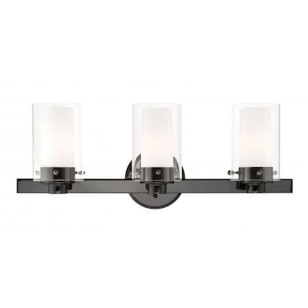 Livex Lighting Polished Black Chrome Vanity Sconce, 3 Li 1543-46