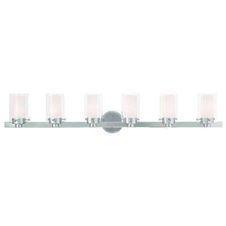 Livex Lighting Manhattan 6 Light Polished Chrome Bath V 15456-05