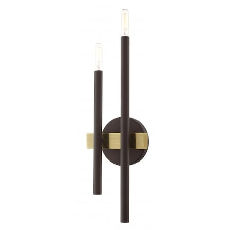 Livex Lighting Bronze with Antique Brass Accents Sconce 15582-07