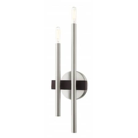 Livex Lighting Brushed Nickel with Bronze Accents Sconc 15582-91