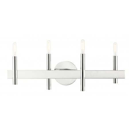 Livex Lighting Polished Chrome Vanity Sconce, 4 Light 15584-05