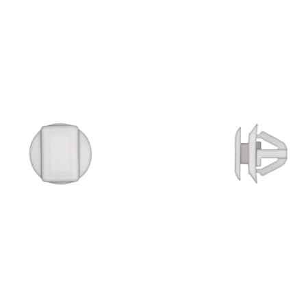 Disco Wht Nyln Moulding Retainers 10mm Hole 14mm Stem L PK25 15718PK