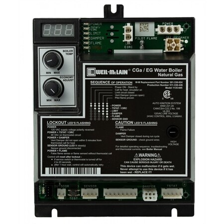 Weil Mclain Control Module, Ut-1135-605, LWCO 381-330-024