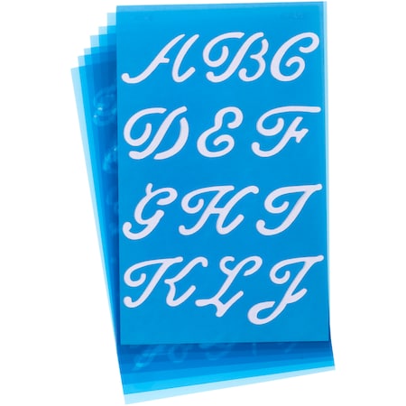 Westcott Stencils, Signet Script 3/4" &1" 15818