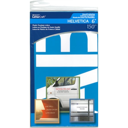 Westcott Stencils, Helvetica 6" CAPS 15829