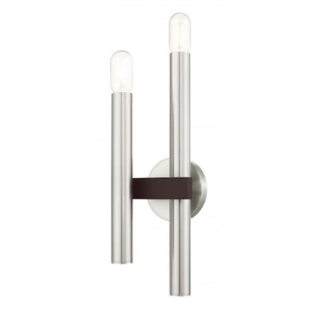 Livex Lighting Brushed Nickel with Bronze Accents Sconc 15832-91