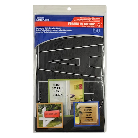 Westcott Permanent Vinyl Lettering, Franklin Gothic 6" 15855