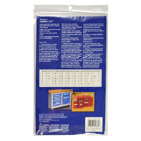 Westcott Permanent Vinyl Lettering, Franklin Gothic 6" 15865