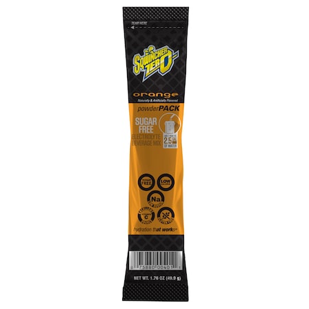 Sqwincher Sports Drink Mix Powder 1.76 oz., Orange, PK8 159016801