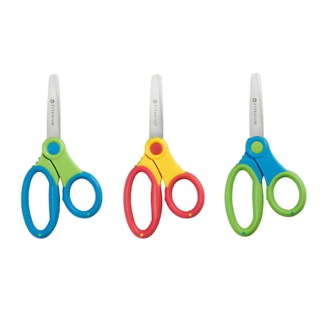 Westcott Scissors, 5" Kids Titanium Soft Handle - Pointed Scissor 15987