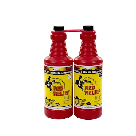 Namco Mfg Inc Red Relief Stain Remover, 2 Bottle Kit, 2 qt. 3080A