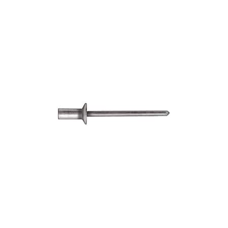 Disco Blind Rivet, Countersunk Flange Head, 5/32 in Dia., Aluminum Body 1607PK