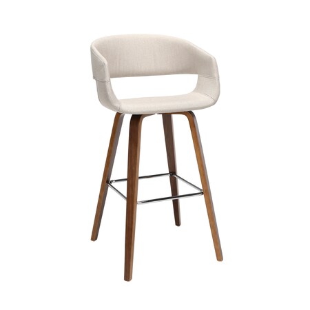 Ofm Counter Stool, Beige Fabric, PK2 161-FA26D-BGE-2