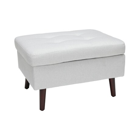 Ofm Storage Ottoman, Light Gray Fabric 161-OTT2-LGRY