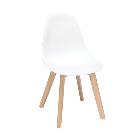 Ofm Dining Chair, White Plastic, PK4 161-P18B-WHT-4