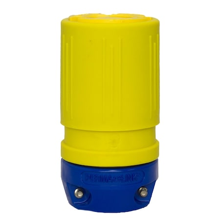 Ericson Locking Connector, L6-15R, 15 A, 250V AC, Single Phase, 2 Pole, Yellow 1622-CG