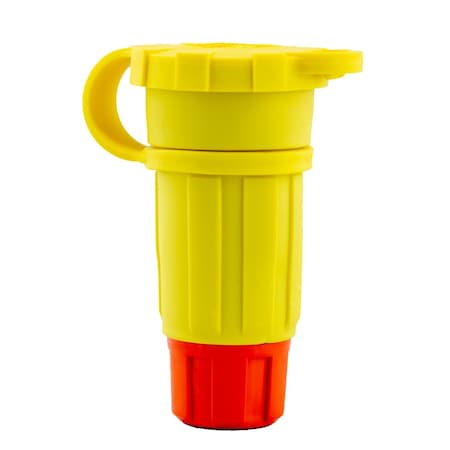 Ericson Locking Connector, L7-15R, 15 A, 277V AC, Single Phase, 2 Pole, Yellow 1624-CW6P-AM