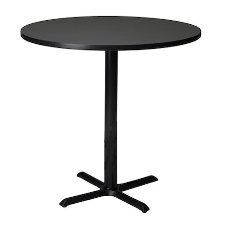 Safco Round Bistro 42" Round Bar Height Table, Cast Iron Base, 42 L, 42 W, 42 H, Anthracite CA42RHBTANT