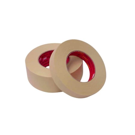 3M Masking Tape, 72 mm W x 60.14 Linear Yard L, Tan, Rubber Adhesive, 12 PK 70006348109
