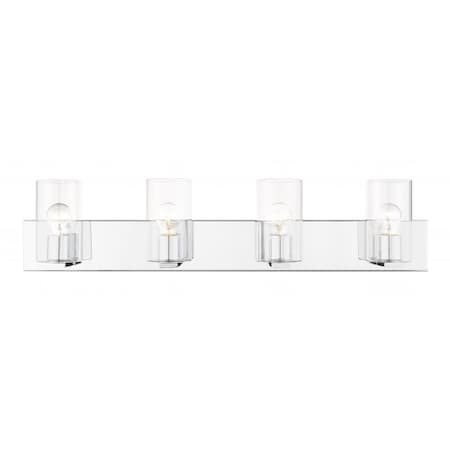 Livex Lighting Polished Chrome Vanity Sconce, 4 Light 16554-05