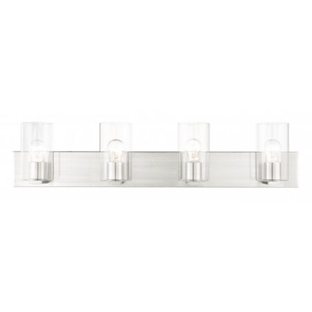 Livex Lighting Brushed Nickel Vanity Sconce, 4 Light 16554-91
