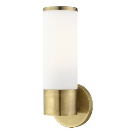 Livex Lighting Antique Brass ADA Single Sconce, 1 Light 16561-01