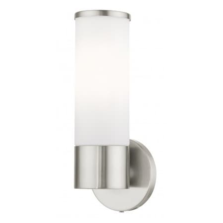 Livex Lighting Brushed Nickel ADA Vanity Sconce, 1 Light 16561-91