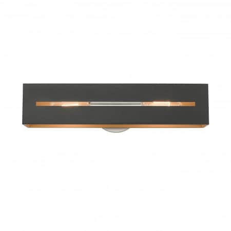 Livex Lighting Textured Black with Brushed Nickel Accen 16682-14