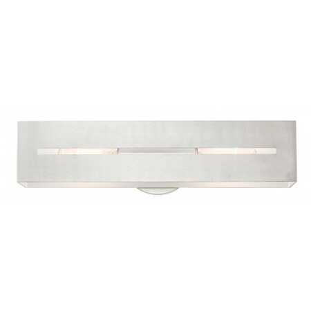 Livex Lighting Brushed Nickel ADA Vanity Sconce, 2 Light 16682-91