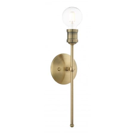 Livex Lighting Antique BrassSconce, 1 Light 16711-01