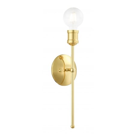 Livex Lighting Polished Brass Sconce, 1 Light 16711-02
