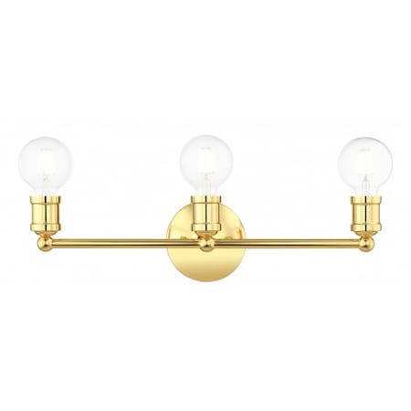 Livex Lighting Polished BrassVanity Sconce, 3 Light 16713-02