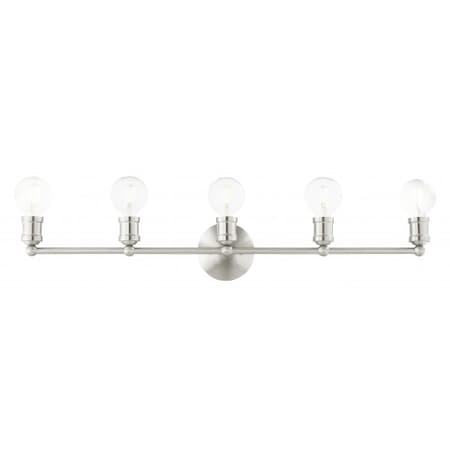 Livex Lighting Brushed Nickel Vanity Sconce, 5 Light 16715-91