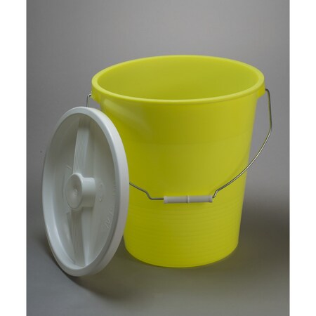 Bel-Art Products Pail LDPE, w/Lid Yellow 14 Quart 16772-0000