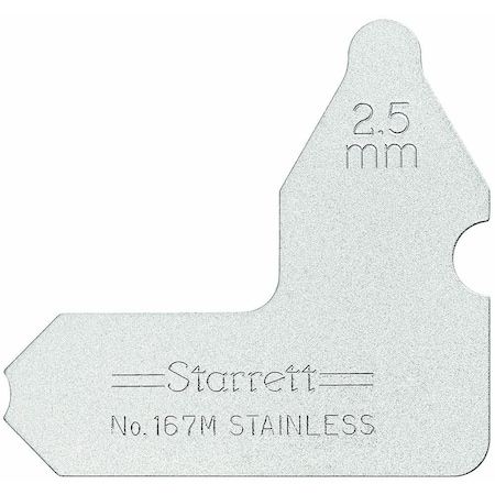 Starrett Radius Gage, 3 mm, Angle, 1 167M-3