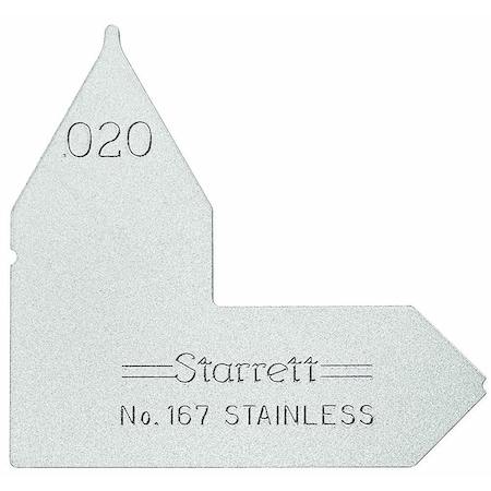 Starrett Radius Gage 025 Formerly Pt22961 167-025