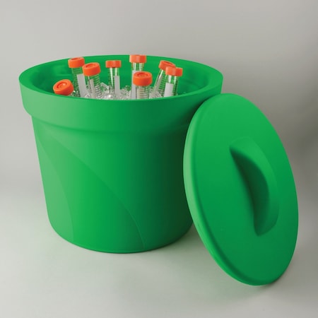 Bel-Art Bel-Art Magic Touch 2 High Performance Green Ice Bucket:4 Liter w/ Lid M16807-4004